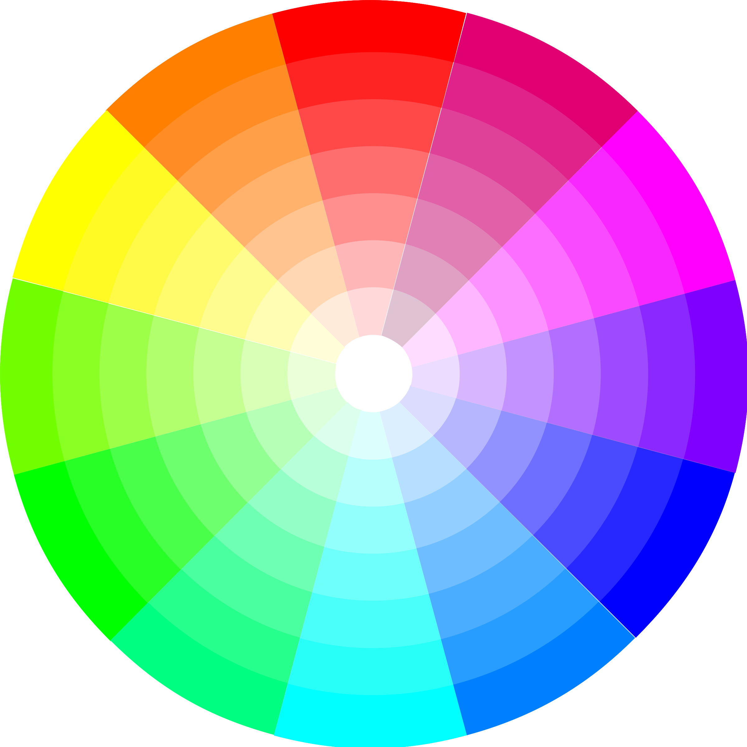 Wheel composed of all the colors in the color spectrum